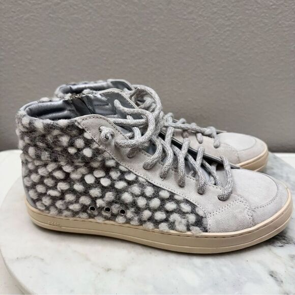 P448 Sneakers Womens Size 7 Gray High Top Lace Up Sneaker Shoes - Picture 11 of 11